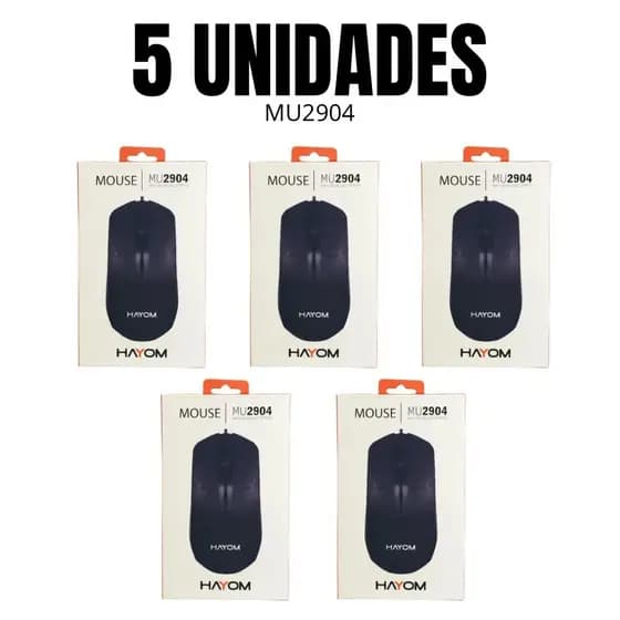 Kit 3/5 Mouse USB com Fio para PC Notebook Office Escritório 1000 DPI