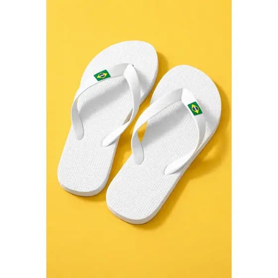 Chinelo Infantil E Adulto Feminino E Masculino Bandeira Brasil