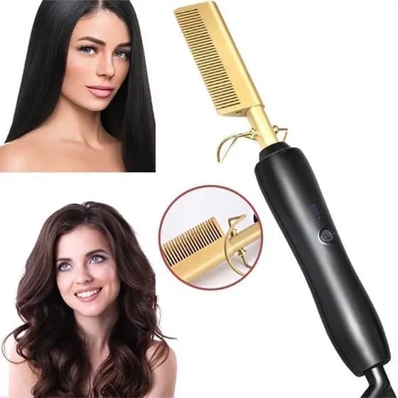 Prancha de Cerâmica para Cabelo Proteção Anti-Frizz Alisamento Perfeito e Cachos Naturais