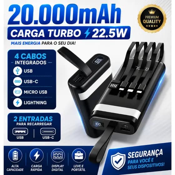 Carregador portátil alta qualidade 20000mh Power Bank