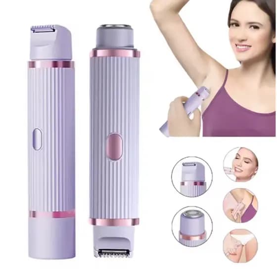 Depilador Eletrico Feminino Recarregável Removedor De Pelos Navalha Dupla