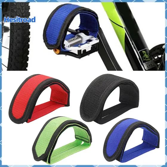 Bike Pedal Toe Straps Anti-slip Canvas Belt for Mountain Fixed Gear Bikes Durable Double-layer Hook Lace-up Safety for C