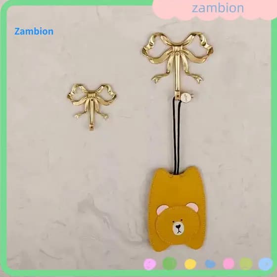 Bow Hook 1 or 2 Pcs Decorative Shaped Wall Hooks Strong Load-bearing Hat and Towel Hangers Easy Installation Stylish Hom