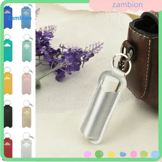 Saco De Armazenamento De Batom Pequeno Portátil Bálsamo Labial Com Chaveiro Conveniente Estojo De Transp