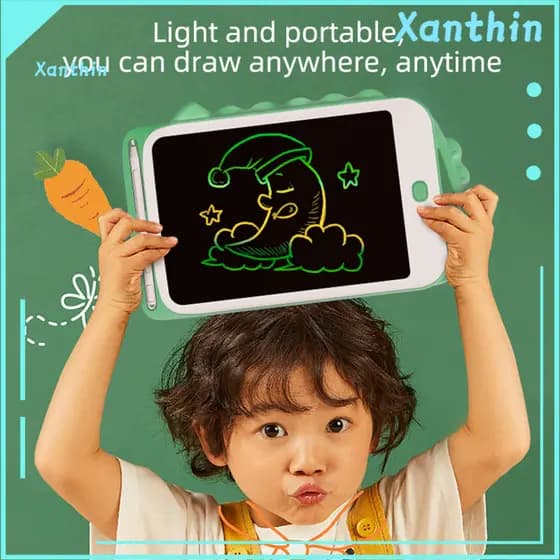 Kids Drawing Tablet Children Writing Pad 8.5-inch Lcd with Stylus Colorful Dinosaur Design Pressure-sensitive Electronic
