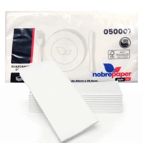 200 GUARDANAPO PAPEL LUXO FOLHA DUPLA ALTA QUALIDADE 40X39