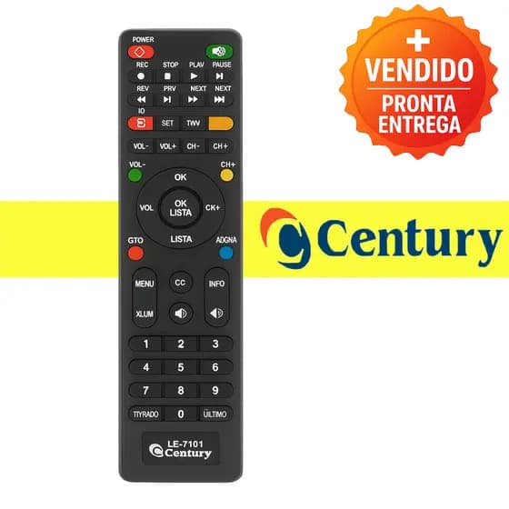Controle Remoto Compativel Receptor Century LE-7101 Função Total Alta Qualidade e Conforto