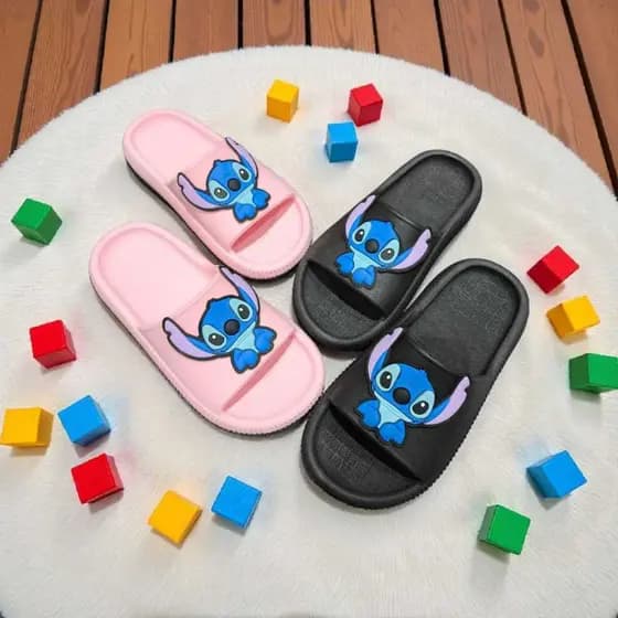 Chinelo Slide Nuvem Infantil Menino Menina Personagem Stitch Leve Macio Flexível Confortável