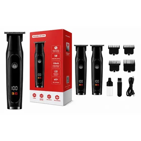 Máquina Acabamento Sem Fio Corta Cabelo Profissional Premium