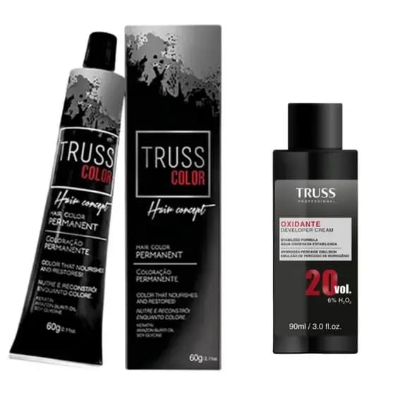 Kit Truss Tinta Color Escolher A Cor 60g + Ox 20 Vol 90ml