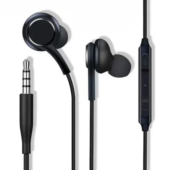Fones De Ouvido Intra-Auriculares Com Fio Conector Redondo De 3,5 mm Controles Embutidos E Microfone