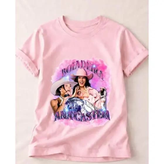 Camisa infantil boiadeira Ana castela2026 blusa linda meninas moda sertaneja country casual presente aniversario