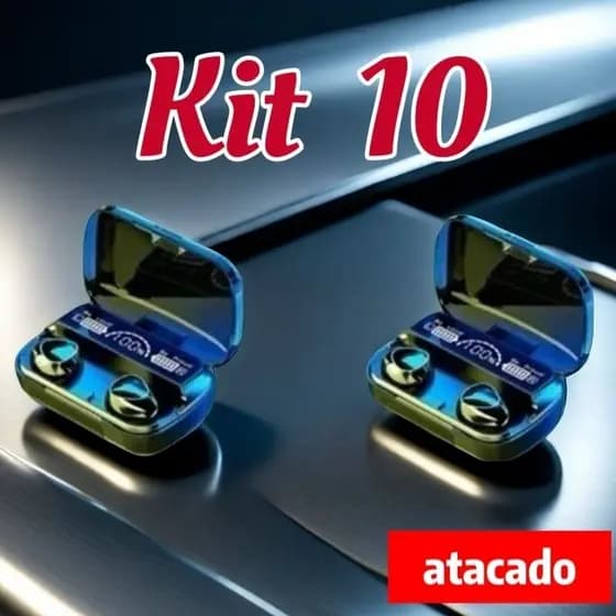 Kit 4 6 e 10 atacado Fones de ouvido Bluetooth 5.3 sem fio TWS estéreo Com Power Bank carregador
