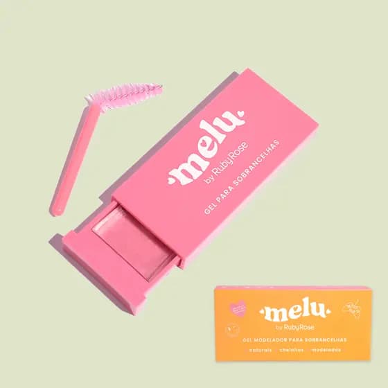 HB-F518 - GEL DE SOBRANCELHAS MELU 10g modelagem natural e longa duração