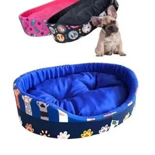 Cama Caminha para Cachorro Porte Pequeno Médio 60x48x14cm Oval Confortável Envio Imediato Pets
