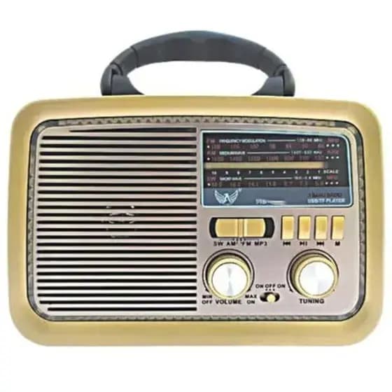 Radio Retro Radio Com Tomada Radio Micro System Rádio Retro Vintage AM/FM/Bluetooth Altomex AD-3188