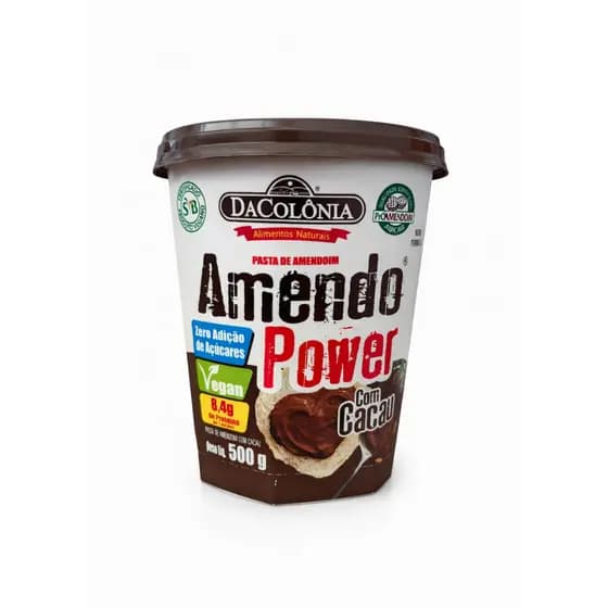 Pasta Integral de Amendoim Com Cacau Amendo Power 500g