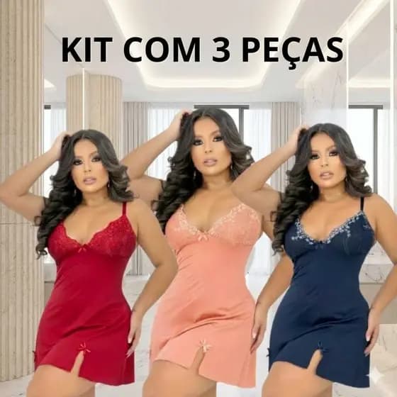 Pijamas Camisolas Feminina Confortável Renda Microfibra Microfibra Sensualidade Pijama Elegante Alça com Regulagem