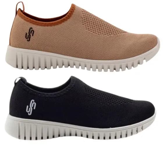 Tênis Feminino Usaflex Slip On Knit Confortável AE2208