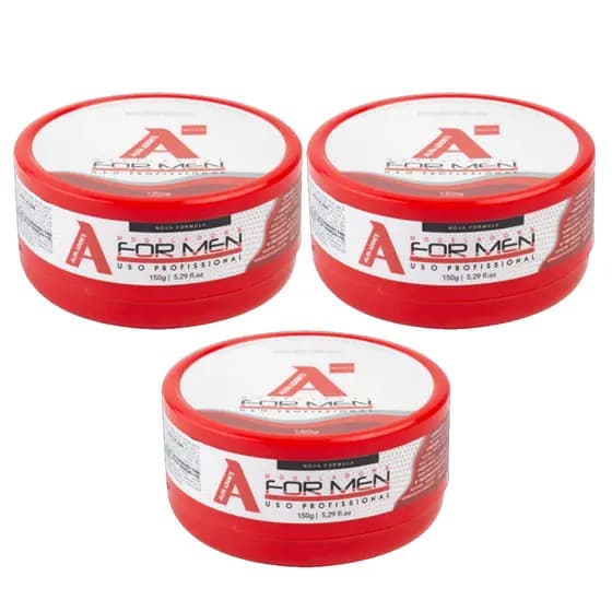Kit 3 ou 6 Cera Modeladora Tradicional Efeito Brilho/Molhado For Men 150g