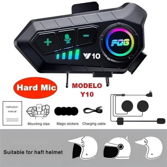 K06 Wireless Bluetooth 5.3 Headphones for Motorcycle Helmets with Noise Reduction IPX6 Waterproof