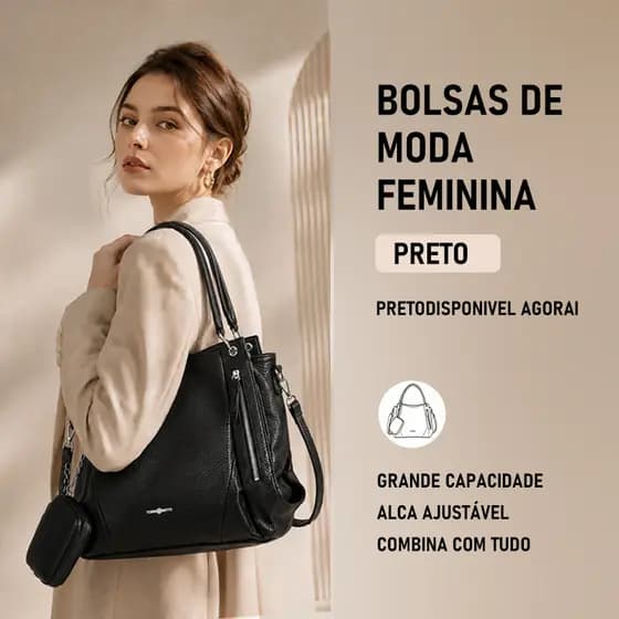 TOMI MITO Bolsa Mochila Feminina Grande De Ombro Com Alça Transversal De Couro PU TM9034