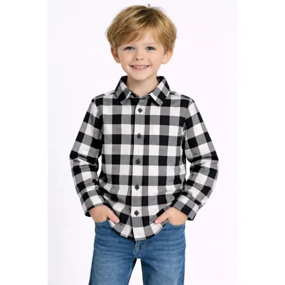 Camisa Xadrez Flanelada Manga Longa Infantil Masculina - ENVIO IMEDIATO