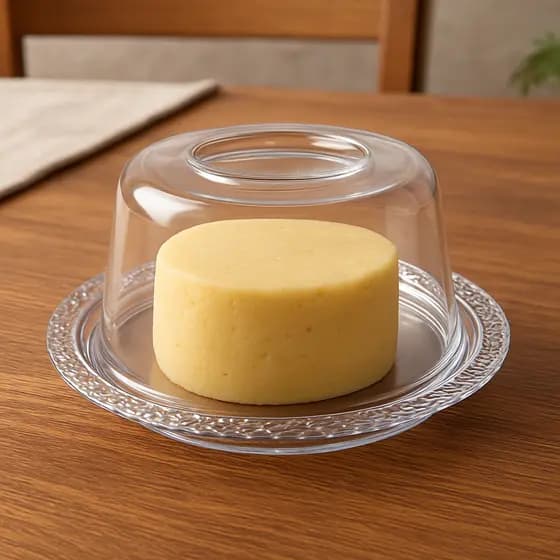 Queijeira Porta Queijo com Tampa em Acrilico