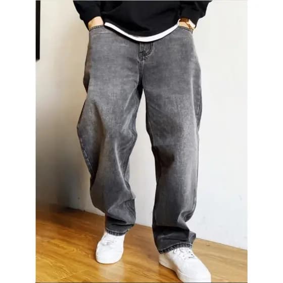 Calça Jeans Masculina Lavagem Clara Corte Reto Larga CL-10