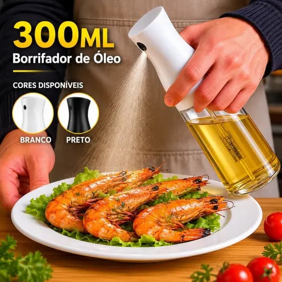 Borrifador 300ml de Azeite Vinagre Spray Pulverizador Porta Oleo Cozinha Pote Frasco Galheteiro