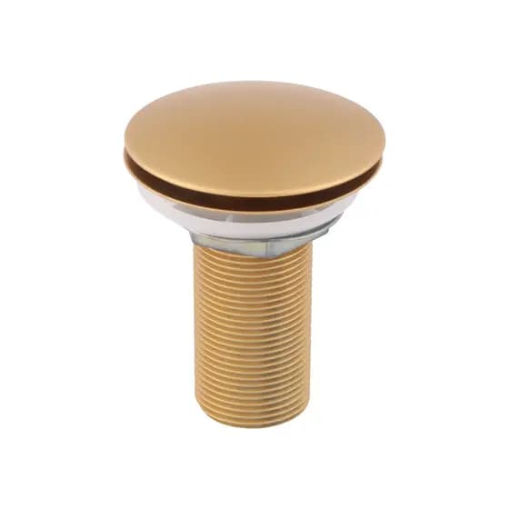 Válvula Click 7/8 Para Cubas de Banheiro e Lavabo Metal Dourado Fosco