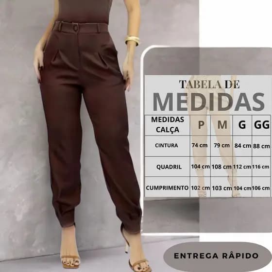 calça cenoura, alfaiataria feminina, cintura alta, look social, casual, elegante