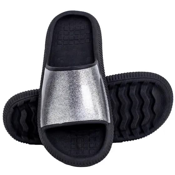 Chinelo Slide Nuvem Vinil Brilhante Menina Verão Casual Antiderrapante Leve Macio Confortável