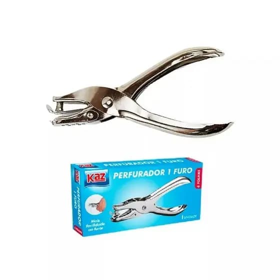 PERFURADOR DE PAPEL 1 FURO KAZ