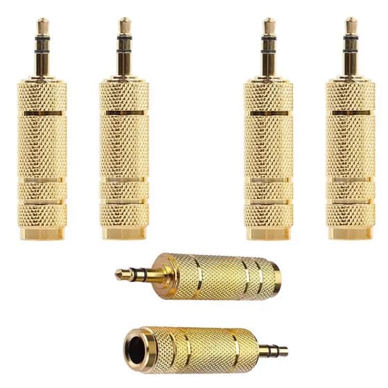 Kit Adaptador P10 P2 Stereo Microfone Mixer Fones Violão