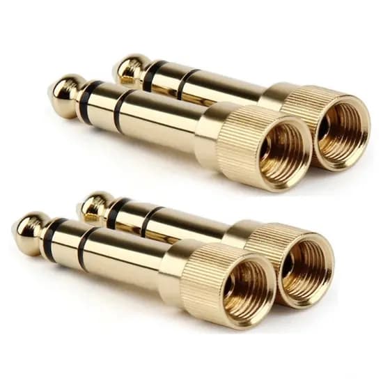Plug Adaptador P2 P10 Rosca Gold Fones Senheiser Sony Pionner Akg Amplificador