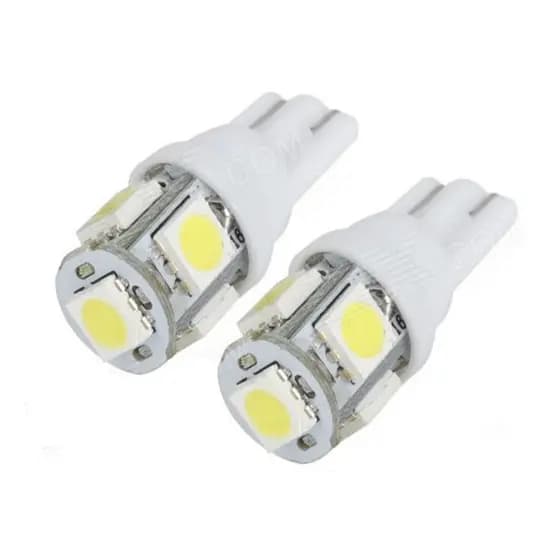 2 Unidades Lampada T10 5 Leds Pingo Xenon Teto Placa Farol Ka Onix Uno Fiesta Gol Clio