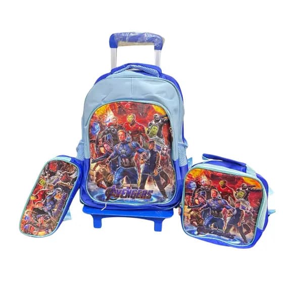 Kit Mochila de Rodinhas Avengers