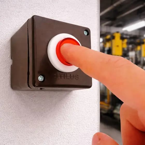 Botoeira de Acionamento Pulsador Elétrico Circuito NA / NF Stilus Preta