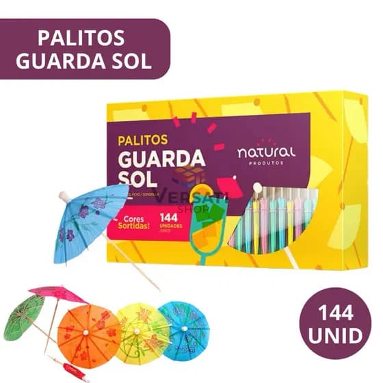 144 Palito Guarda Sol Guarda Chuva Decoração Drinks