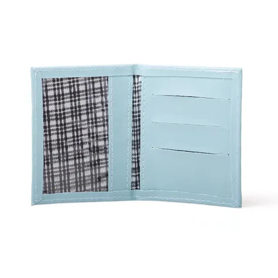 Carteira Porta-Cartões Feminino em Couro Sintético com Visor Transparente