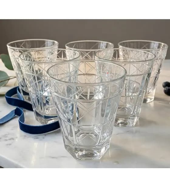 Jogo de 6 Copos de Vidro Porto Fino Short 330ml