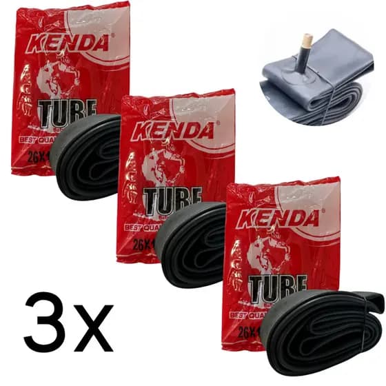 Câmara de Ar Aro 26 3 Unidades Kenda 26x1.9/2.125 Camara de Ar de Bicicleta Bike MTB Urbana