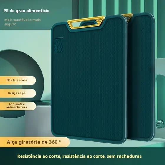【Grau Alimentar】Tábua de Corte Cozinha Espessada Antimofo Redonda/Quadrada Independente Anti-Risca
