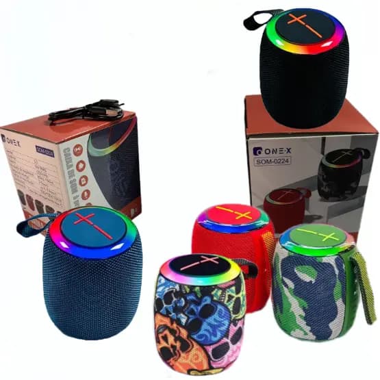 Onex Mini Portátil Bluetooth RGB Som Caix TWS Crânio USB/TF Resistente À Água IPX6