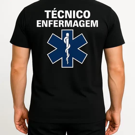 camiseta técnico enfermagem feminina estampa em alta qualidade enfermeira unissex universitária confortável trabalho