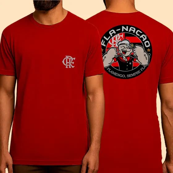 Camiseta Futebol Flamenguistas Estilosa Algodão MEGÃO Time
