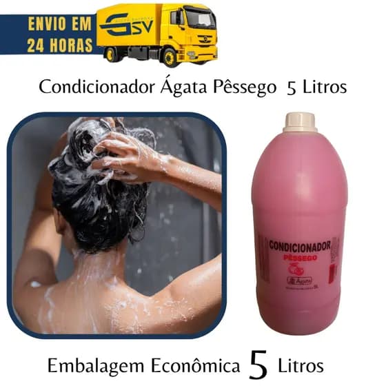 Condicionador Ágata Pêssego 5 Litros - Condicionador Galão 5 Litros - Condicionador 5 Litros