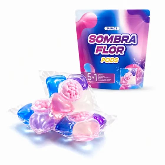 Cápsulas de Sabão 5 em 1 Remove Manchas - 12 a 72 Unid | Limpeza Profunda e Perfume