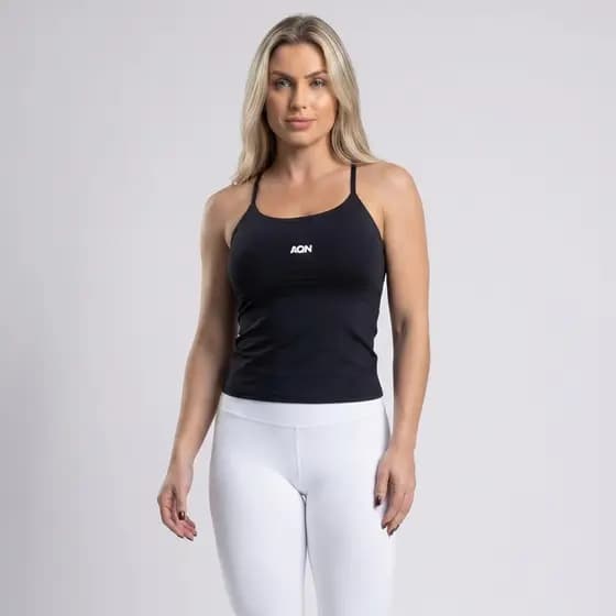 Regata Fitness Feminina Alcinha Suplex Academia Treino Corrida Modela Corpo AQN SPORT